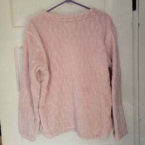Cuddl Duds Blush Wave-Patterned Hoodie